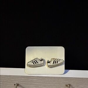 Black and White Sneakers earring studs